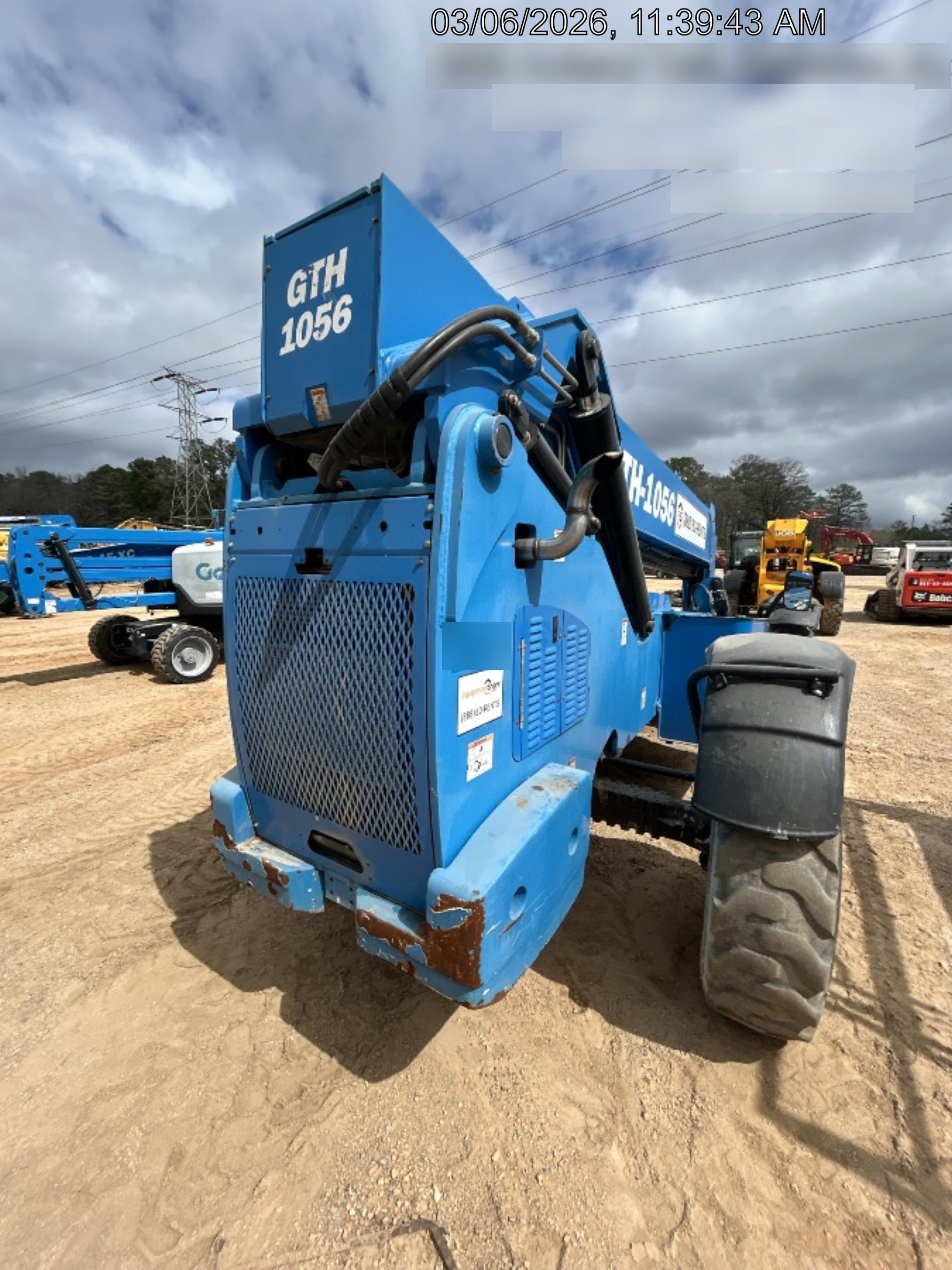 2019 Genie GTH-1056 Cab/Heat/AC, Solid RT Tires, LED Work Lights, Beacon 60" QA Carriage, 60" Forks