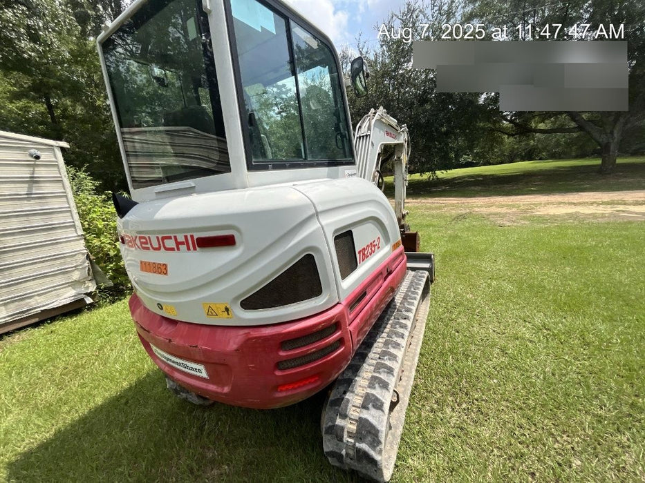 2020 Takeuchi TB-235-2CR Cab/Heat/Air, Rubber Tracks, Manual TAG QC