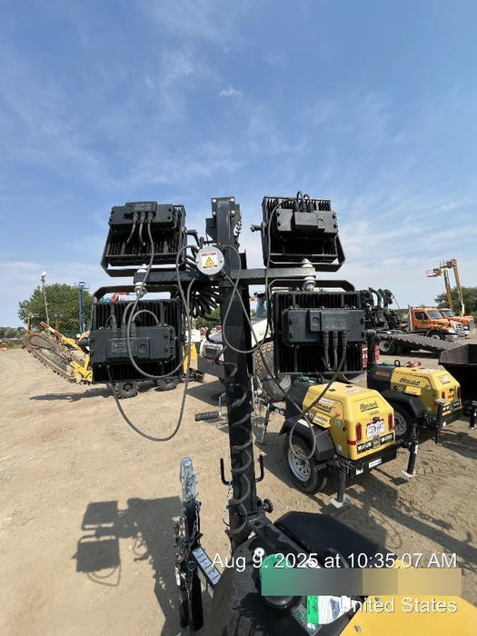 2022 Allmand NLV3GR (4) LED Light Fixture 350W, 23' Vertical Mast, 3kW Prime, Towable, ES Decals, T3