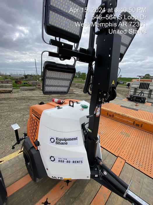 2024 Generac MLT2 Diesel, Flex Switch 120V Input, Powerzone Controller, 
(4) 320W LED Lights, 4kW Generator, 39.9 Gal Fuel Tank, 2" Ball, T3