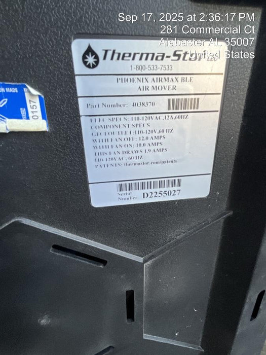 2022 PHOENIX AirMAX Radial Air Mover