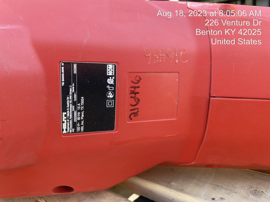 2022 HILTI TE 3000-AVR