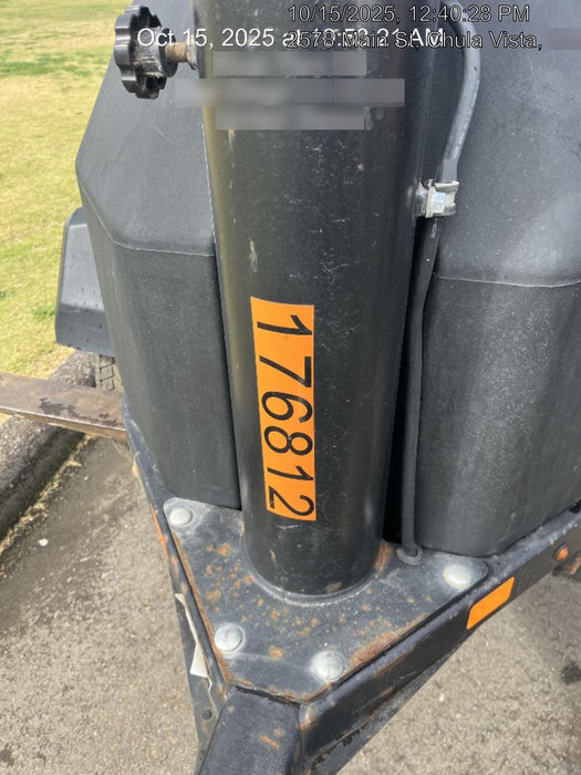 Allmand NLV3GR (4) LED Light Fixture 350W, 23' Vertical Mast, 3kW Prime, Towable, Deep Sea L401, Leveling Jacks, Yanmar T4F 5.8hp