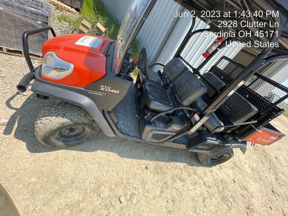 2022 Kubota RTV-X1140W-H Plastic Canopy, Windshield Acrylic Clear, LED Strobe Light, Wire Harness Kit, Back up Alarm