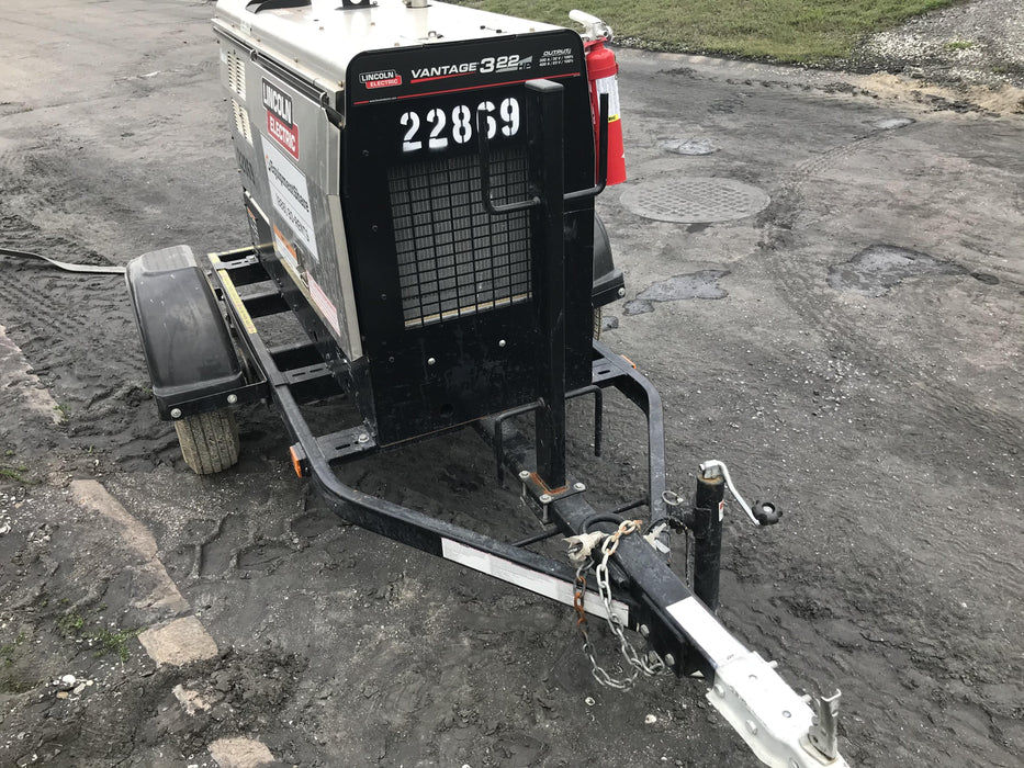 2019 Lincoln Electric Vantage 322 Lincoln Vantage 322 Welder w/Trailer, Light Kit, Cable Rack
