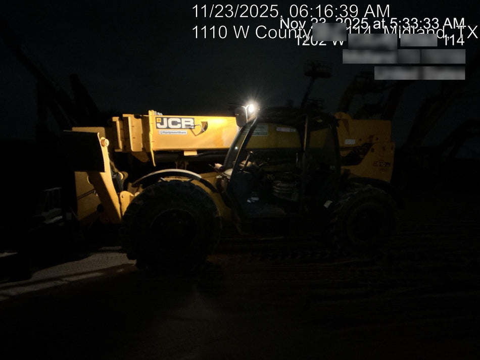 2019 JCB 510-56 JCB 510-56 74 HP w/Open ROPS, Beacon, Aux Hydraulics, Worklights, Solid Tires 60" Carriage/Forks
