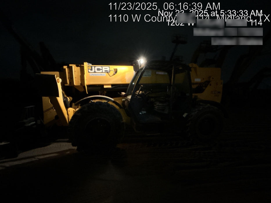 2019 JCB 510-56 JCB 510-56 74 HP w/Open ROPS, Beacon, Aux Hydraulics, Worklights, Solid Tires 60" Carriage/Forks