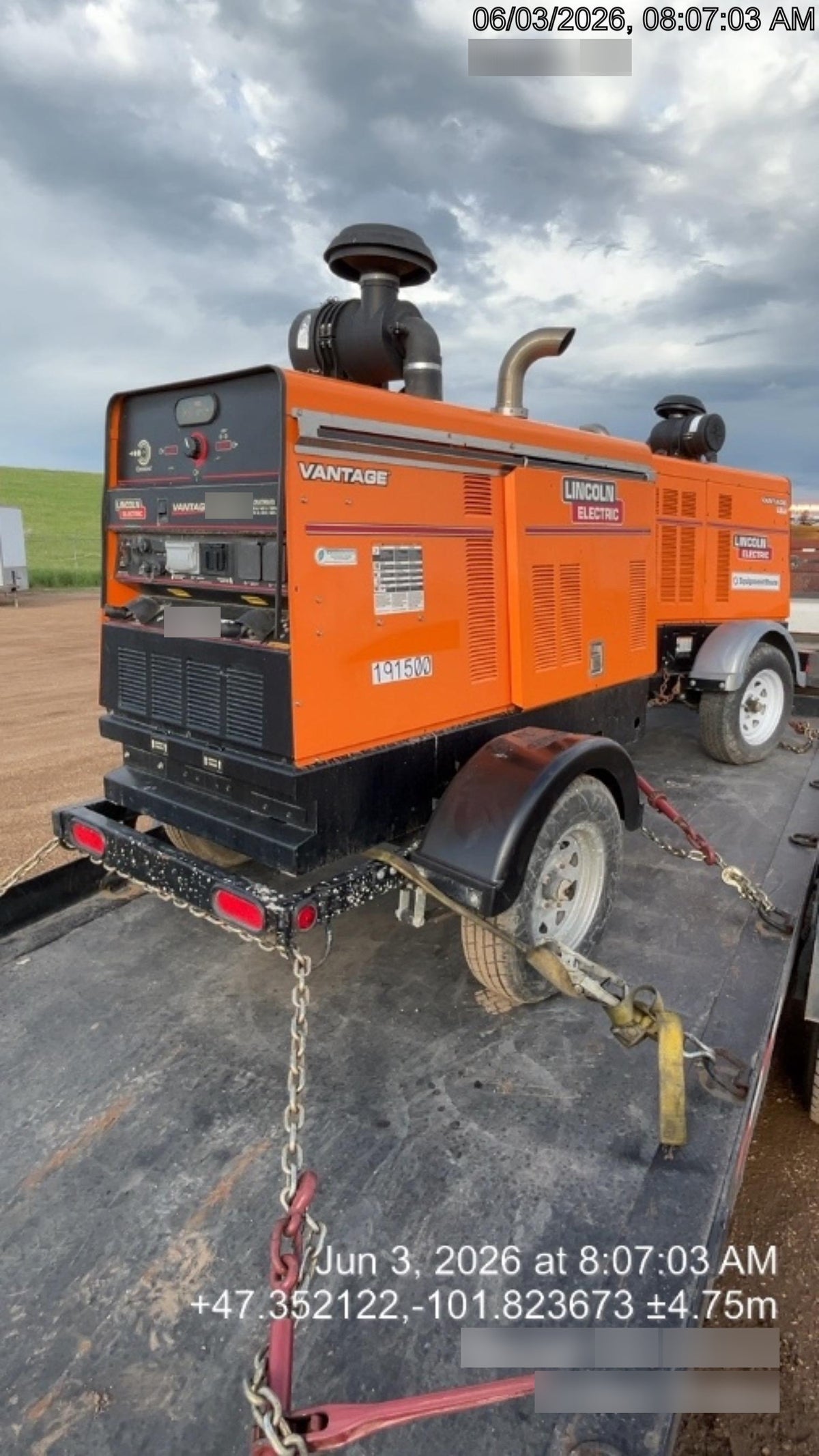 2021 Lincoln Electric Vantage 549X Ready Pak 3, ORANGE (includes trailer, cable rack, fender light kit)