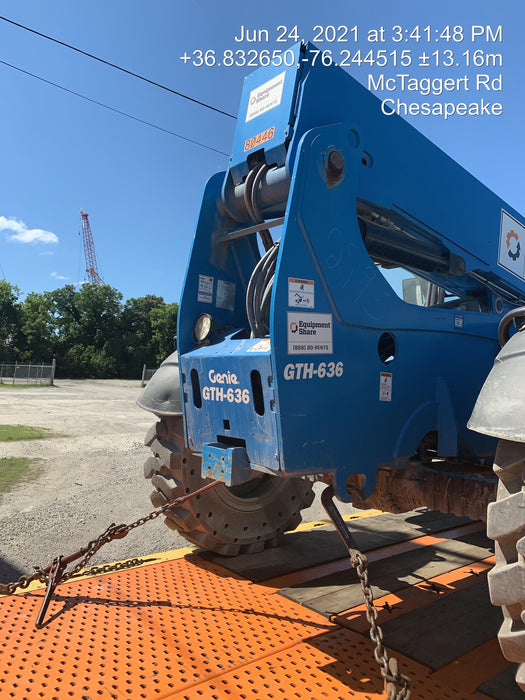 2020 Genie GTH-636 Cab/Heat/Air, Solid Tires, Work Lights, Beacon, Aux Hydraulics, Back up Alarm