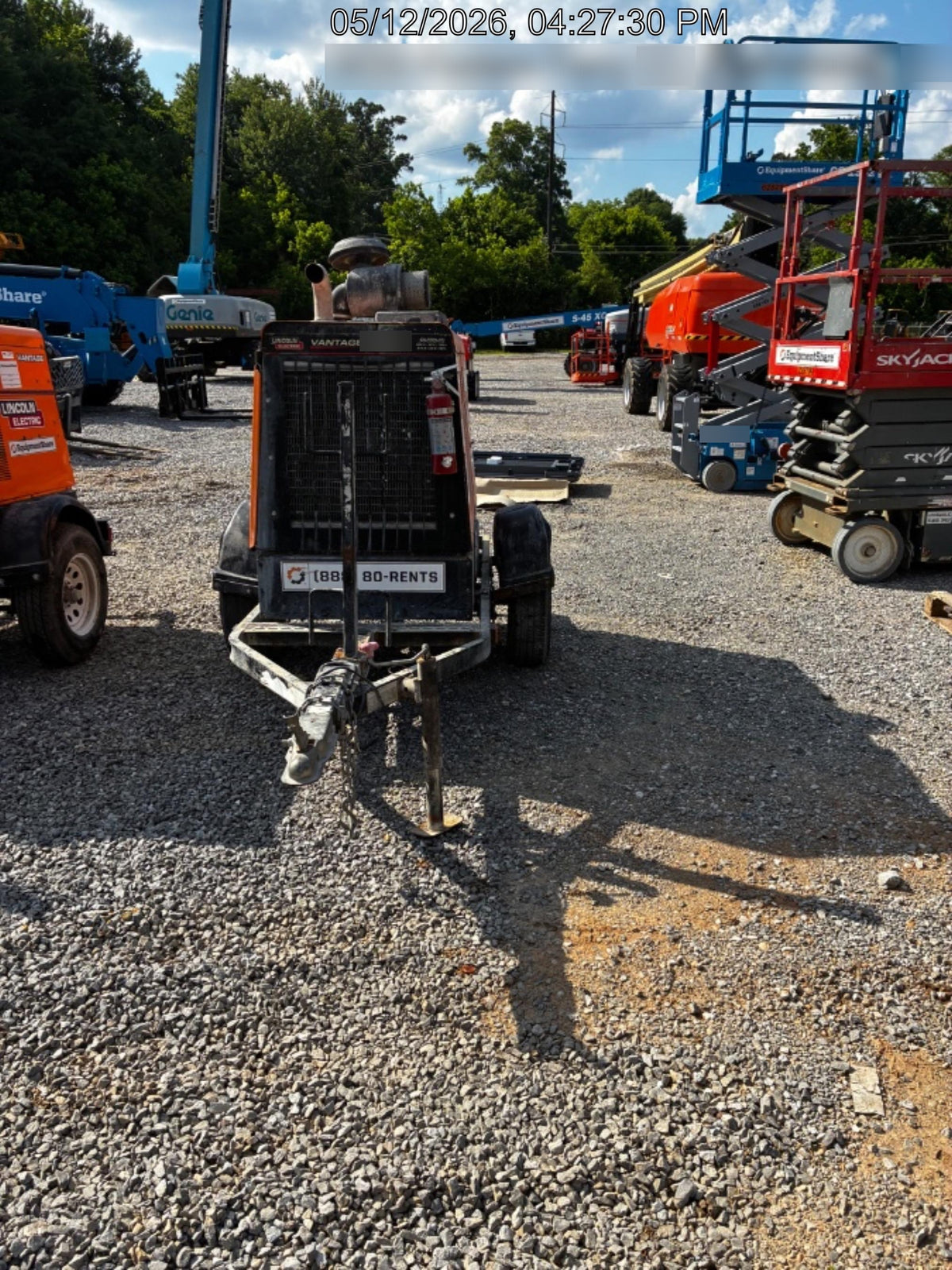 2021 Lincoln Electric Vantage 549X Ready Pak 3, ORANGE (includes trailer, cable rack, fender light kit)