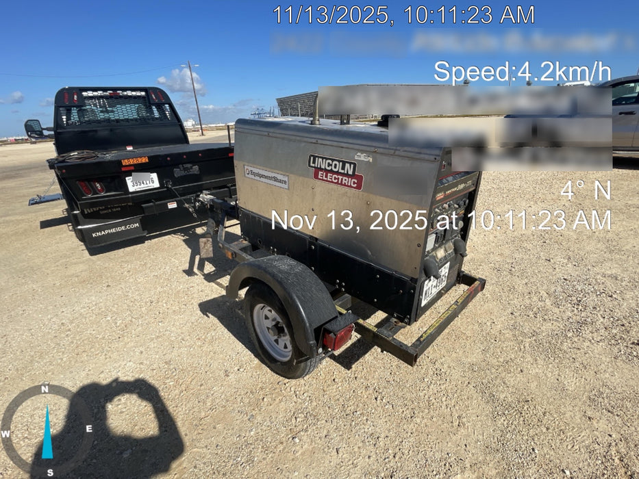 2019 Lincoln Electric Vantage 322 Ready-Pak 3, Two Wheel Trailer, Fender and Light Kit, Cable Rack