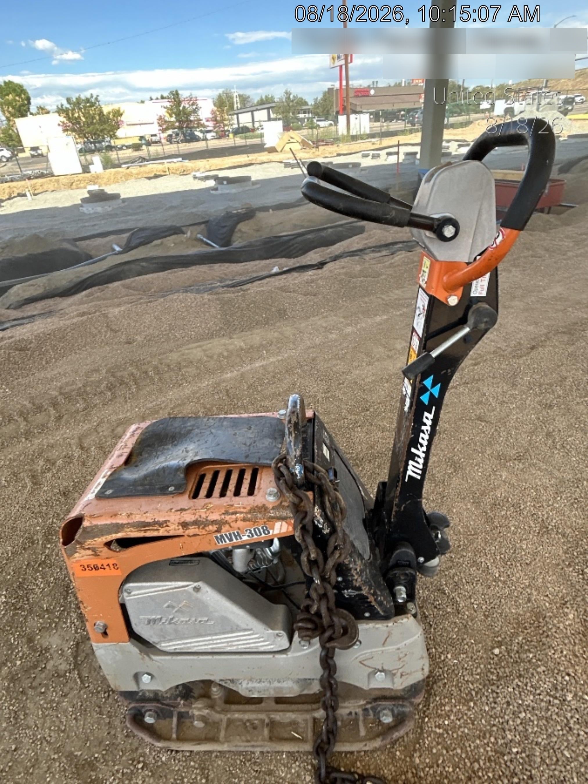 2023 Multiquip MV308GH Honda GX270, 18" Plate, Tachometer