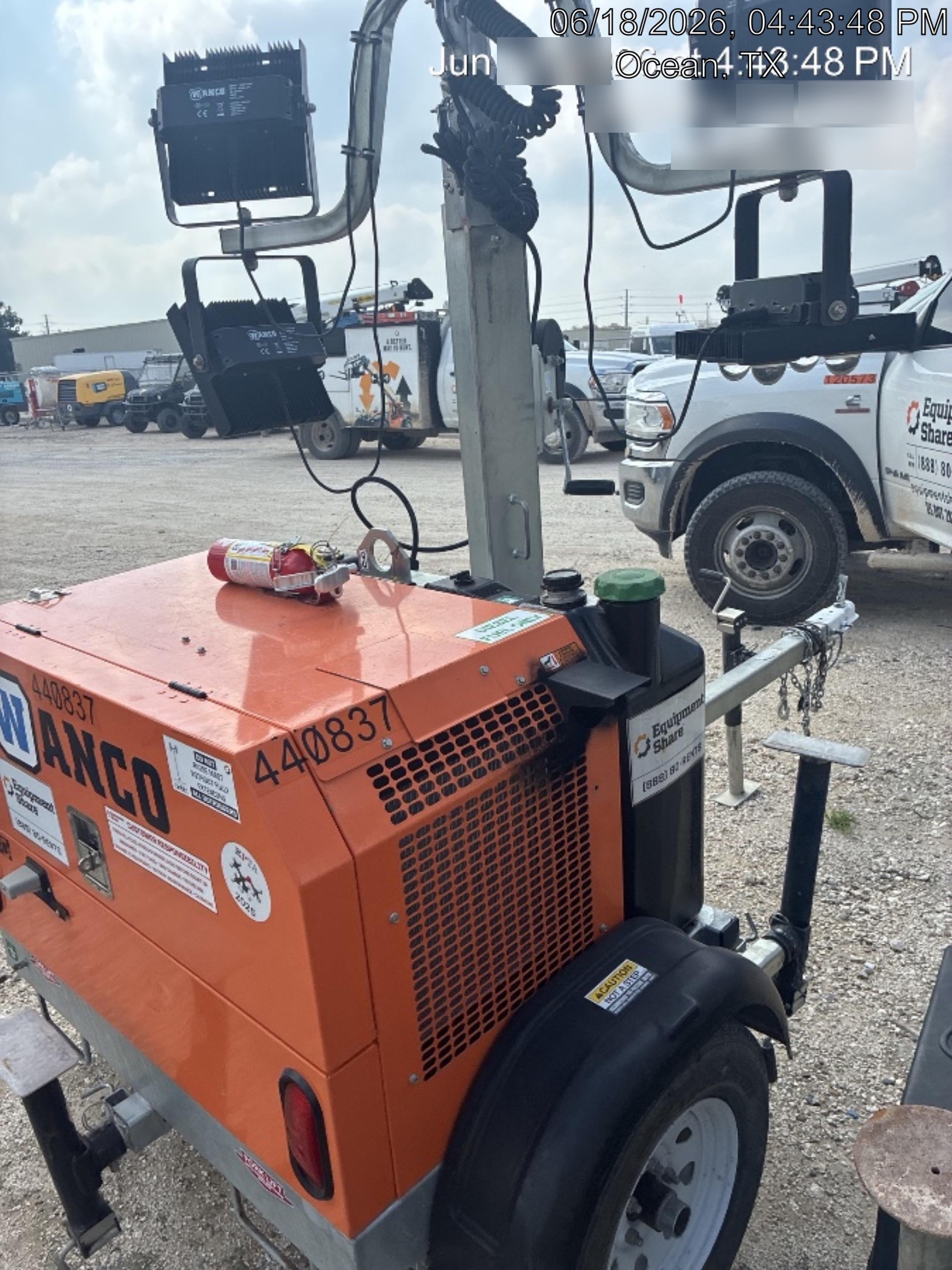 2024 Wanco WLTT-4MM4K Diesel, Deep Sea Controller, Shore Power Plug, Auto Start, (4) 350W LED Floodlights, 4kW Generator, 60 Gal Fuel Tank, 2" Ball, T3