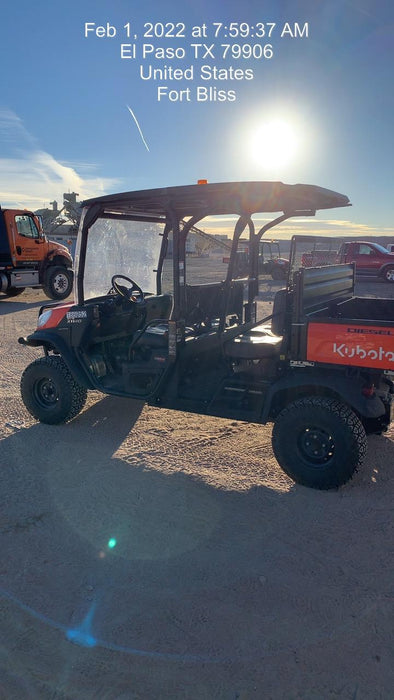 2021 Kubota RTV-X1140W-H Plastic Canopy, Windshield Acrylic Clear, LED Strobe Light, Wire Harness Kit, Back up Alarm