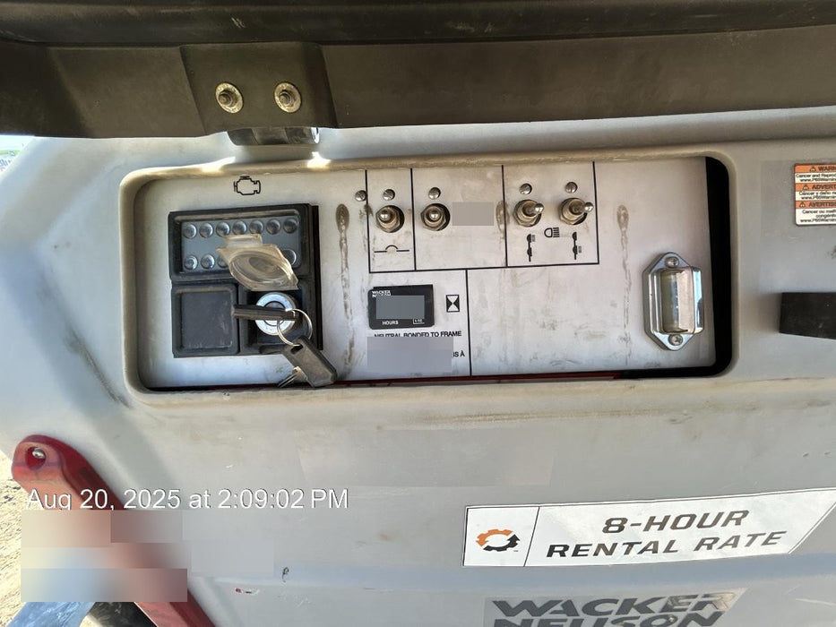 2019 Wacker Neuson LTV6L-MH Mobile Light Tower w/Fuel Level Sensor Installed