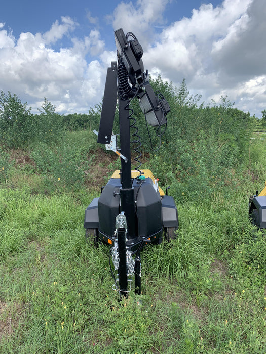 2022 Allmand NLV3GR (4) LED Light Fixture 350W, 23' Vertical Mast, 3kW Prime, Towable, Deep Sea L401, Leveling Jacks, Yanmar T4F 5.8hp