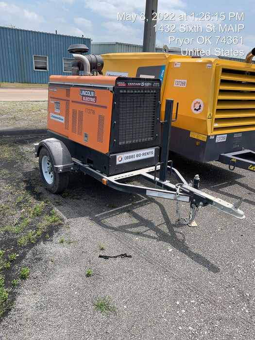 2021 Lincoln Electric Vantage 549X Ready Pak 3, ORANGE (includes trailer, cable rack, fender light kit)