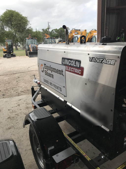 2019 Lincoln Electric Vantage 322 Welder Ready-Pak 3, Two wheel trailer, Fender and Light kit, Cable Rack