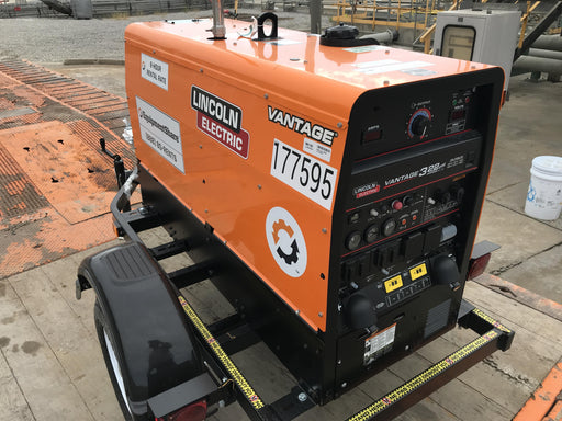 2021 Lincoln Electric Vantage 322 Vantage 322 Ready Pak 3 w/ Decals, ORANGE (includes trailer, cable rack, fender light kit) NO Telematics