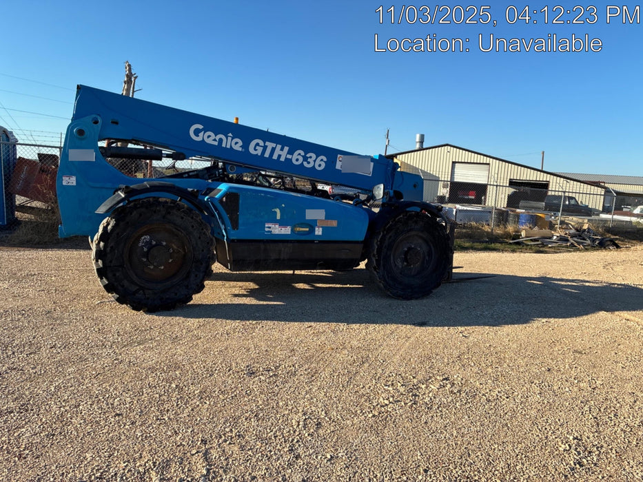 2018 Genie GTH-636 Genie GTH-636 w/Open ROPS, Solid Tires, Work Light/Beacon, 48" Carriage and Forks