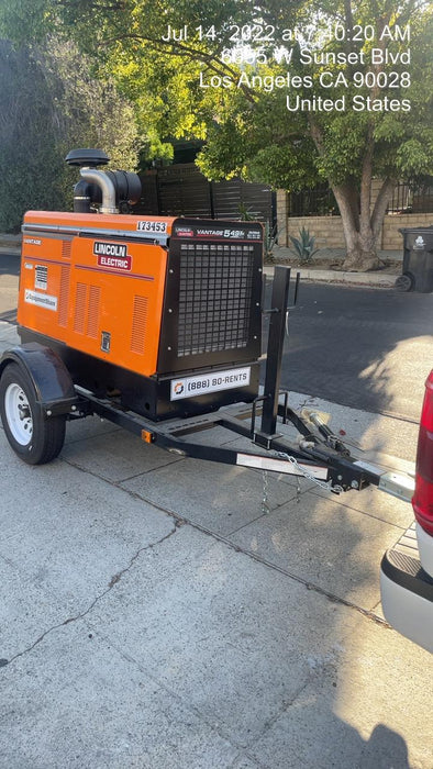 2021 Lincoln Electric Vantage 549X Ready Pak 3, ORANGE (includes trailer, cable rack, fender light kit)
