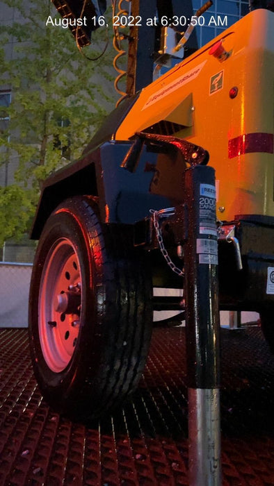 2022 Allmand NLV3GR (4) LED Light Fixture 350W, 23' Vertical Mast, 3kW Prime, Towable, Deep Sea L401, Leveling Jacks, Yanmar T4F 5.8hp