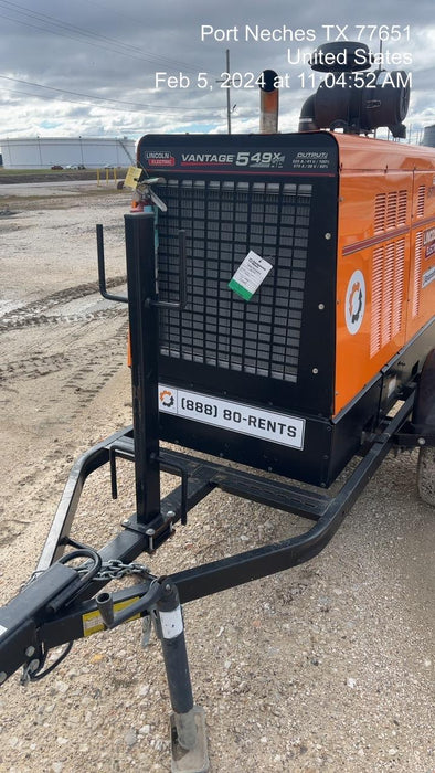 2022 Lincoln Electric Vantage 549X Crosslink Technology, Trailer Mounted, ES Decals, T3
