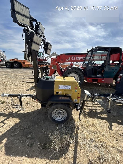 2022 Allmand NLV3GR (4) LED Light Fixture 350W, 23' Vertical Mast, 3kW Prime, Towable, ES Decals, T3