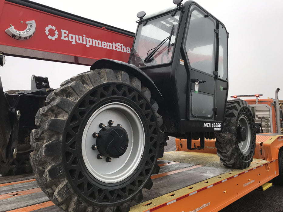 2019 Manitou MTA10055 Cab/Heat/Air, 120 HP, Solid Tires, Work Lights, Lift Hook, Auxiliary Hydraulics 66" Carriage and 60" Forks