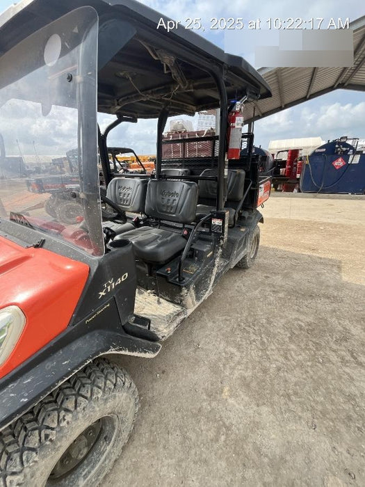 Kubota RTV-X1140W-H 4wd Utility Cart, 4 Seat, Diesel, LED Strobe, Windshield Tempered Glass, Plastic Canopy, Wire Harness Kit, Backup Alarm