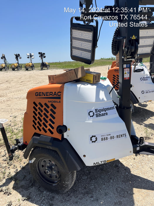 2024 Generac MLT2 Diesel, Flex Switch 120V Input, Powerzone Controller, 
(4) 320W LED Lights, 4kW Generator, 39.9 Gal Fuel Tank, 2" Ball, T3