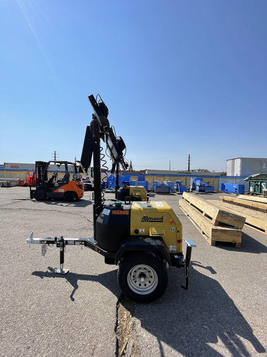 2022 Allmand NLV3GR (4) LED Light Fixture 350W, 23' Vertical Mast, 3kW Prime, Towable, ES Decals, T3