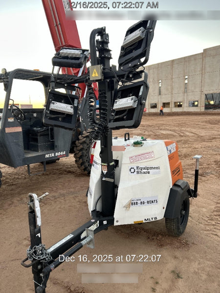 2024 Generac MLT2 Diesel, Flex Switch 120V Input, Powerzone Controller, 
(4) 320W LED Lights, 4kW Generator, 39.9 Gal Fuel Tank, 2" Ball, T3