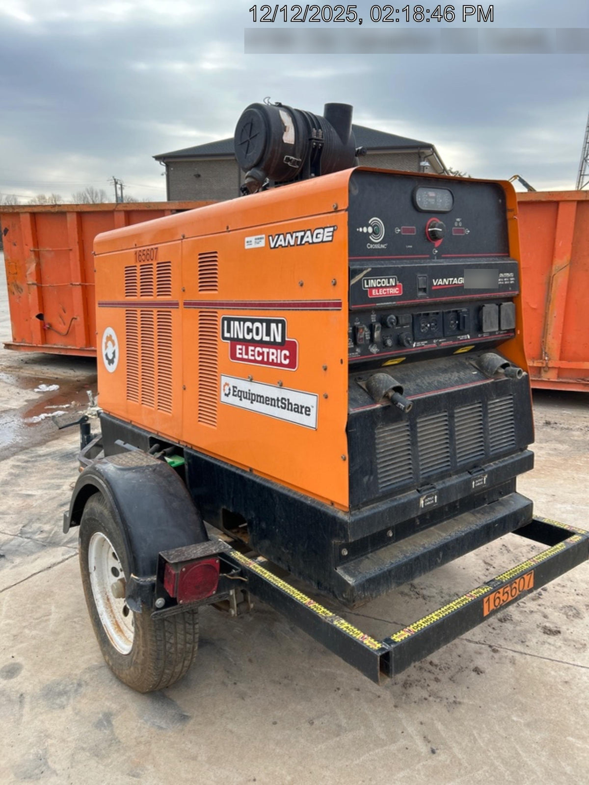 2021 Lincoln Electric Vantage 549X Ready Pak 3, ORANGE (includes trailer, cable rack, fender light kit)