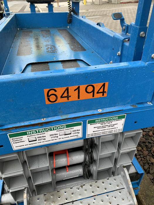 2020 Genie GS-1930 Solid Non Marking Tires, Beacon, Folding rails with half height swing gate, 800W Inverter