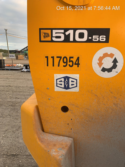 2020 JCB 510-56 Cab/Heat/Air, Solid Tires, Work Lights, Beacon, Aux Hydraulics, Back up Alarm, Lifting Eye, ES Decals