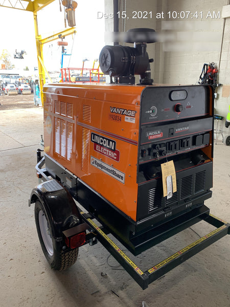 2021 Lincoln Electric Vantage 549X Ready Pak 3, ORANGE (includes trailer, cable rack, fender light kit)