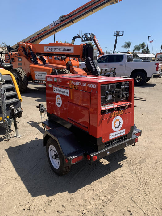 2022 Shindaiwa DGW400MDL Kubota D902 Engine, 23 HP, Dual Op Welder, Wire, Arc, Droop Stick, Tig, and CC Stick Functionality, Simulphase, 3 Phase and 1 Phase Gen Output, Single Axle NB Trlr, Slr Trckl Chrg 12V 12W, Fire Ext