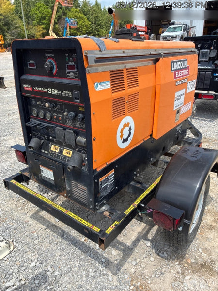 2021 Lincoln Electric Vantage 322 Vantage 322 Ready Pak 3 w/ Decals, ORANGE (includes trailer, cable rack, fender light kit) NO Telematics