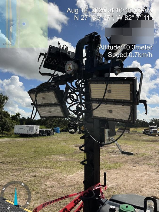 2022 Allmand NLV3GR (4) LED Light Fixture 350W, 23' Vertical Mast, 3kW Prime, Towable