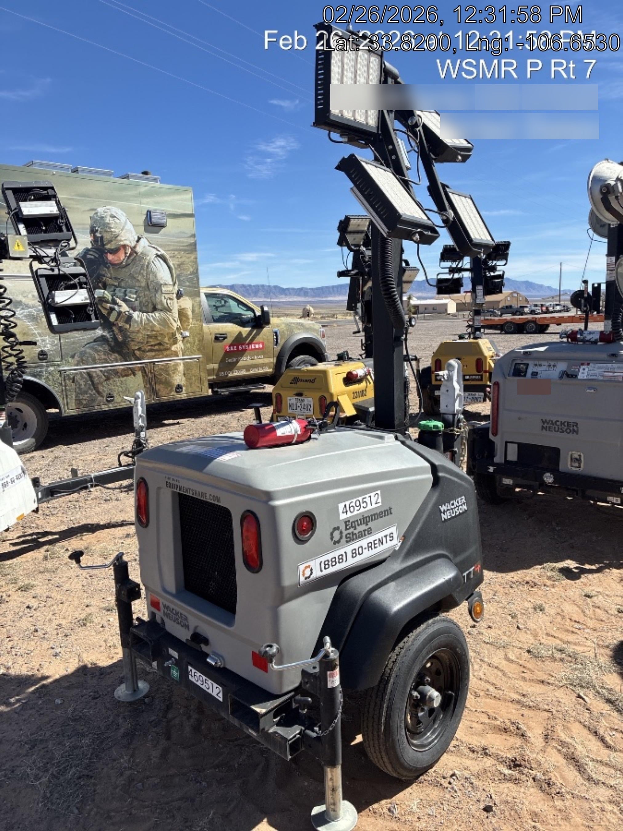 2024 Wacker Neuson LTT4 Diesel, Kohler KDW702, Deep Sea Controller, Auto Start, LED 320W, Bypass Outlet, T3