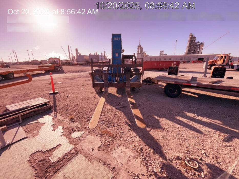 2018 Genie GTH-1056 Genie GTH-1056 w/Open ROPS, Solid Tires, Work Light/Beacon, 60" Carriage and Forks