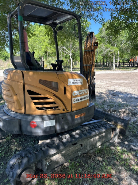 2018 Case CX37C ROPS, LONG ARM, RUBBER TRACKS, AUX HYD