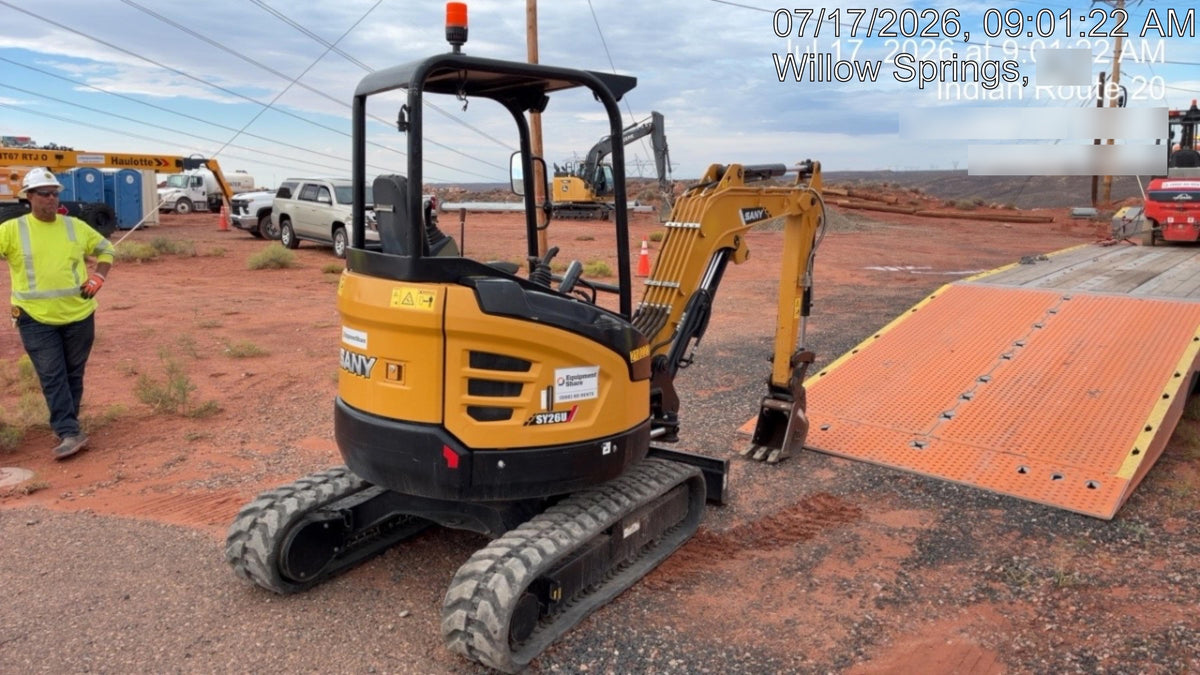 2022 Sany SY26 Standard Mini Excavator