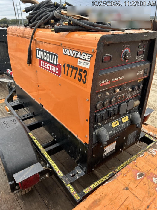 2021 Lincoln Electric Vantage 322 Vantage 322 Ready Pak 3 w/ Decals, ORANGE (includes trailer, cable rack, fender light kit) NO Telematics