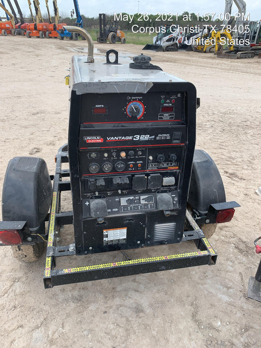 2020 Lincoln Electric Vantage 322 Welder Ready-Pak 3, w/ GPS & Decals (includes trailer, cable rack, fender light kit)