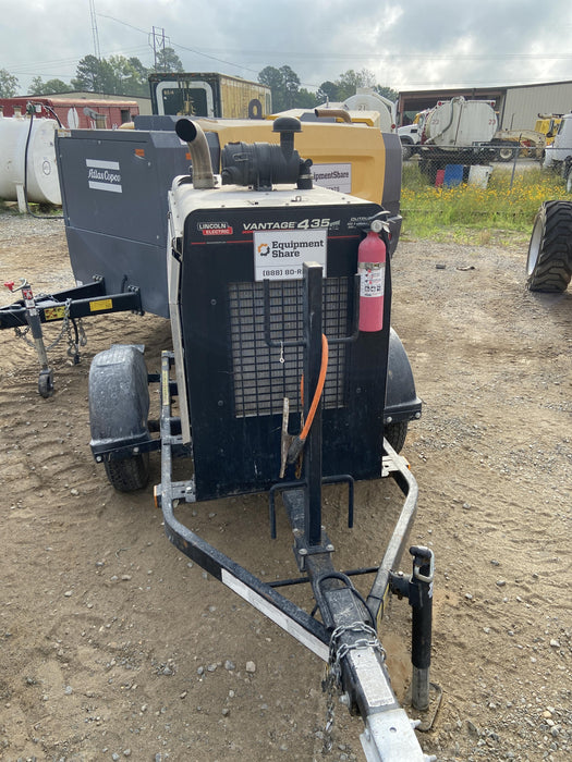 2018 Lincoln Electric Vantage 435 Lincoln Vantage 435 Welder Ready-Pak 3 w/Trailer, Fender/Light Kit, and Cable Rack
