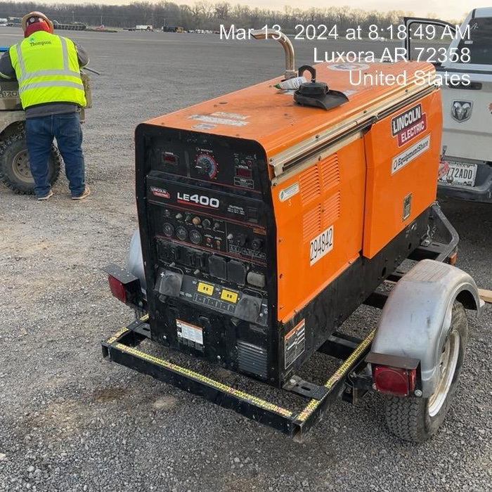 2023 Lincoln Electric LE400 Kubota V1505, Trlr, Cable Rack, Light Kit, ES Decals, T3