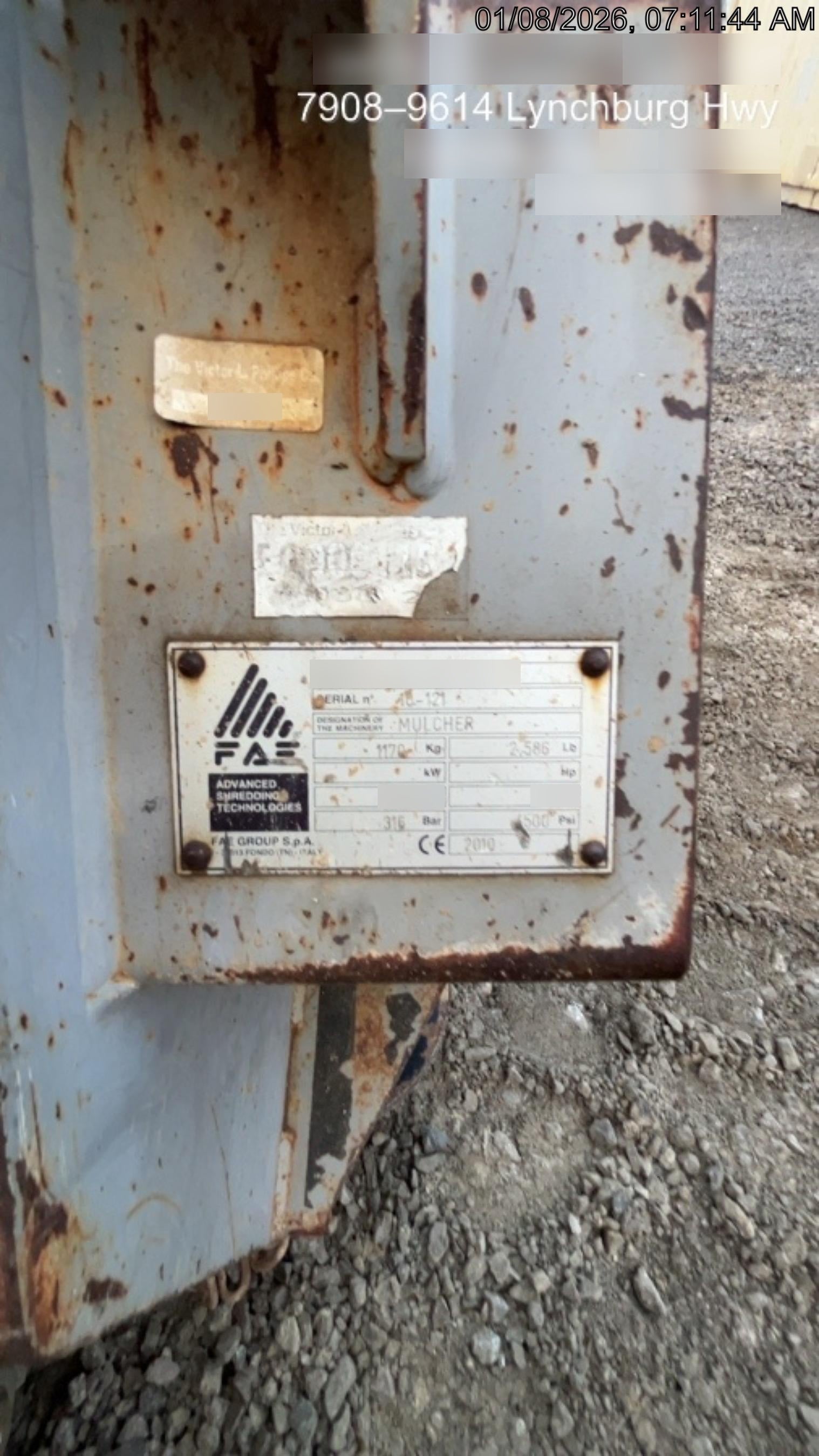2010 FAE USA Mulching Attachment
