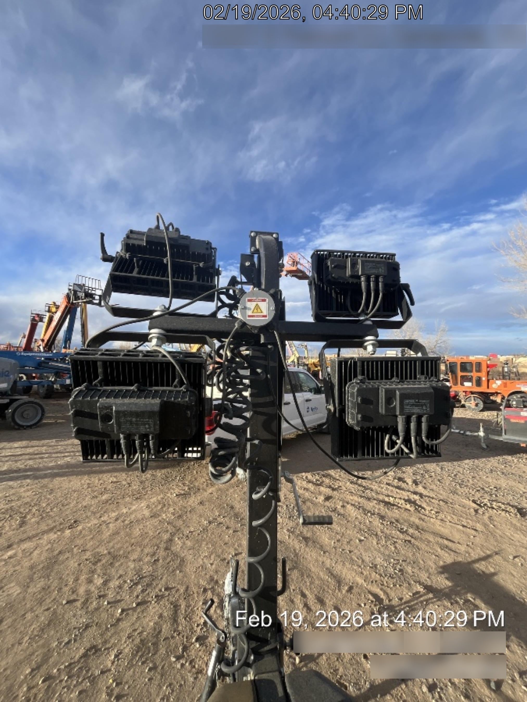 2022 Allmand NLV3GR (4) LED Light Fixture 350W, 23' Vertical Mast, 3kW Prime, Towable, ES Decals, T3
